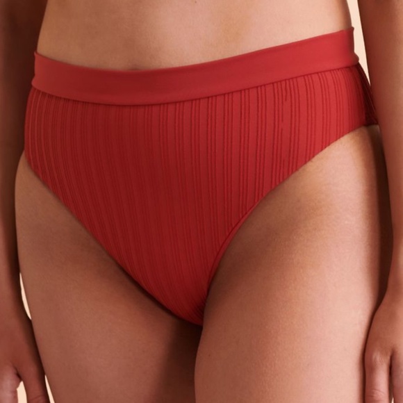 Body Glove SENSES Marlee High Waist Bikini Bottom - Cherry - Picture 1 of 8